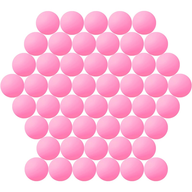 Jedulin 40MM Ping Pong, 50 or 80 Pack Assorted Colored Tennis Balls Multi Color Plastic Balls Fun Beer Ping Pong Bulk, Arts and Craft, Party Decoration, Cat Balls (50pcs-Pink) - Image 1